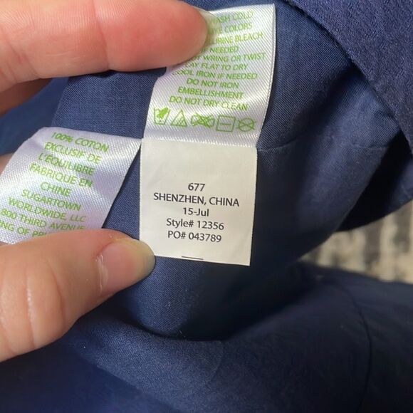 Lilly Pulitzer Blaire Shift Dress Sleeveless True Navy 4 - Picture 10 of 11